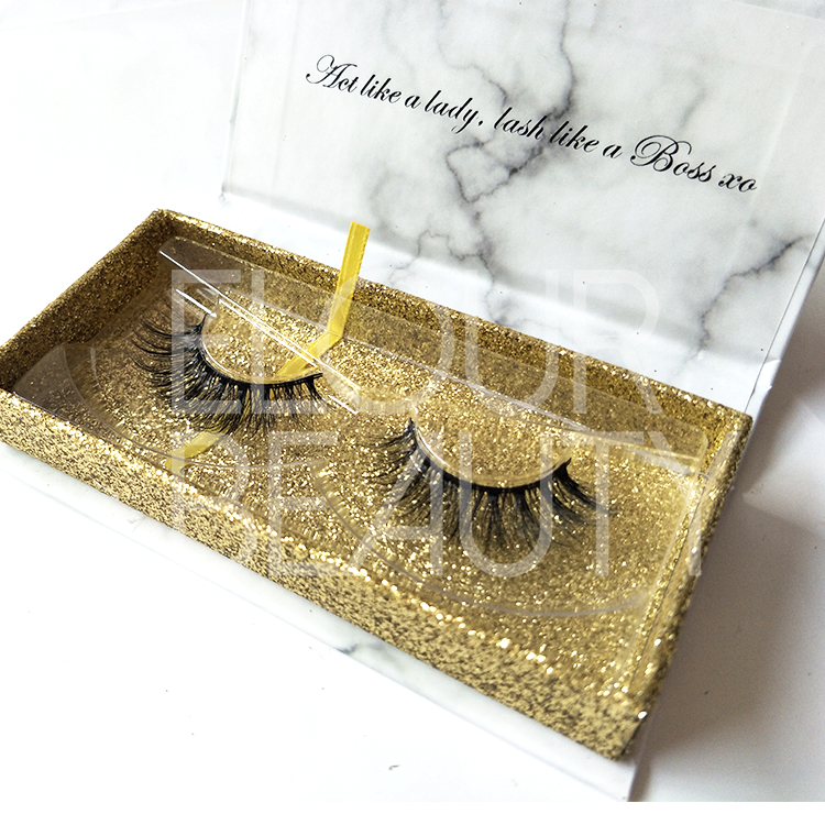 3D mink faux eyelashes with magnetic package wholesale ED56